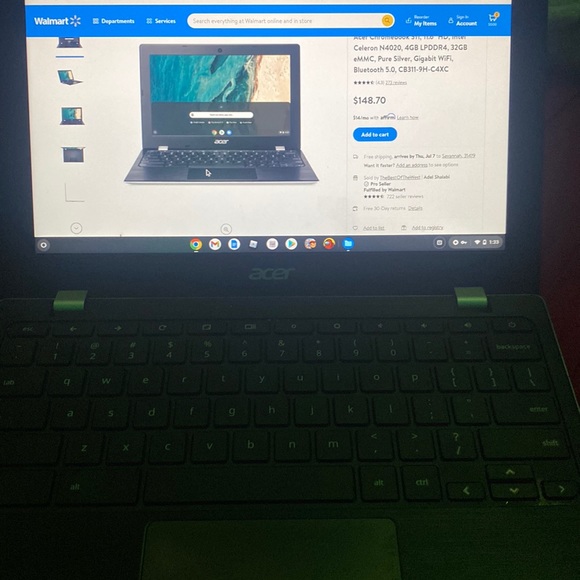 Acer ChromeBook Silver Black Interior Easy And Effecient.